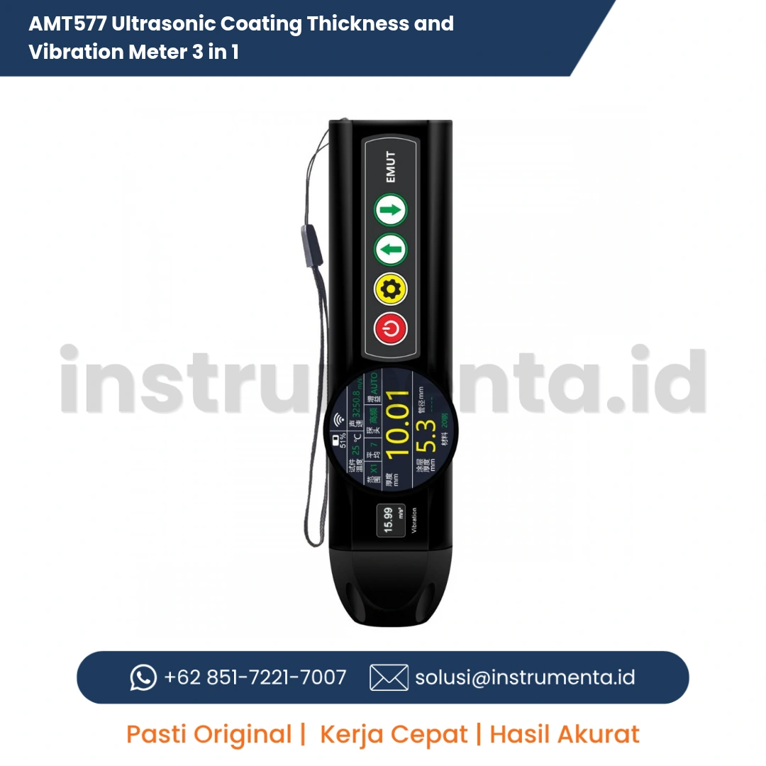 Ready Stock AMT577 Ultrasonic Coating Thickness and Vibration Meter 3 in 1 Alat Ukur Ketebalan Lapisan dan Getaran Digital